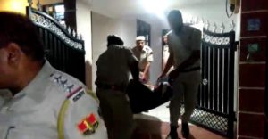 police investigating on murder spot