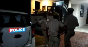 police investigating on murder spot