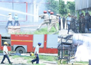 mock-drill-in-udaipur-bharat-petroleum-lpg-gas-plant fire