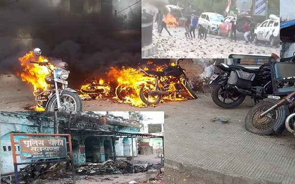 यूपी : CAA के खिलाफ लखनऊ में आगजनी, पुलिस चौकियां फूंक दी गई