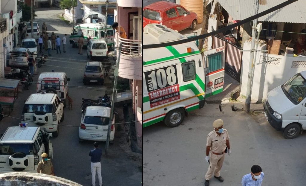 karfue in Udaipur mallatalai after Corona positive case found