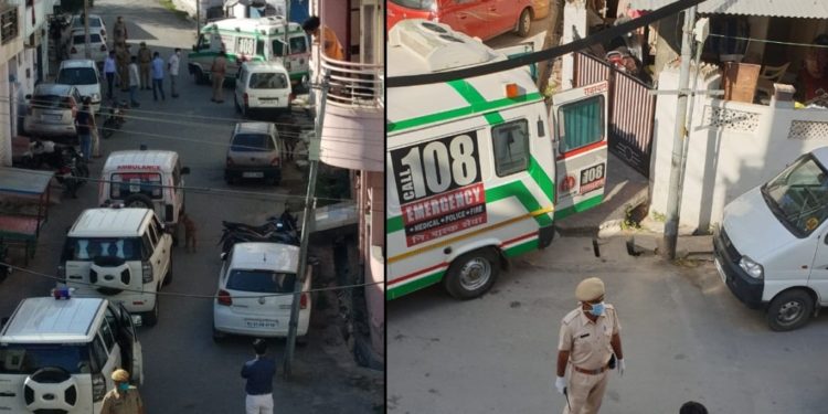 karfue in Udaipur mallatalai after Corona positive case found