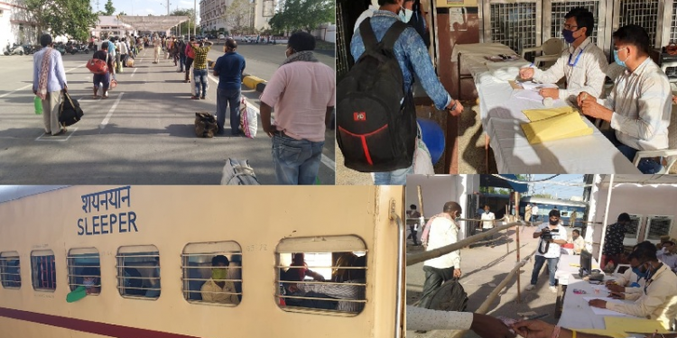 udaipur Migrants worker go by train to mujaffarpur bihar