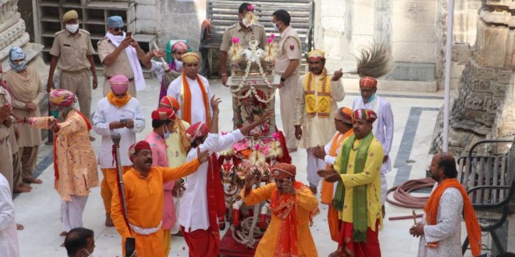 Udaipur jagdeesh Mandir Rath Yatra 2020 Celebration with all rituals