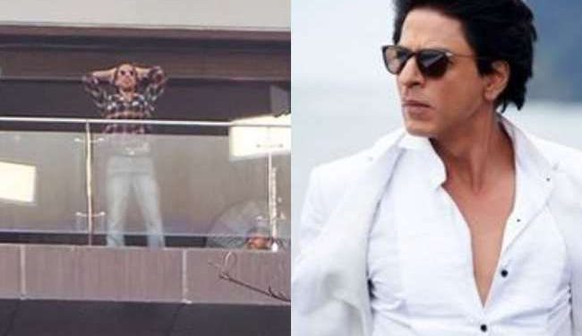 actor shahrukh khan shooting at home mannat