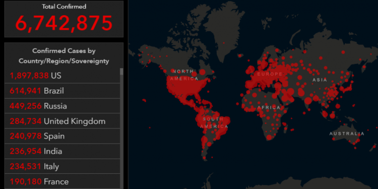 india is on 6 number in maximum corona affected countries