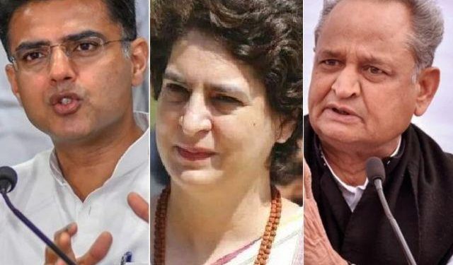 rajasthan political crisis sachin pilot priyanka gandhi ashok gehlot