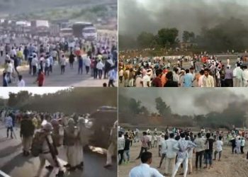 Dungarpur st candidates protest jam highway stone pelting on police