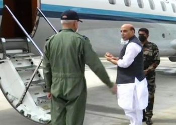 defence minister rajnath singh take off for russia