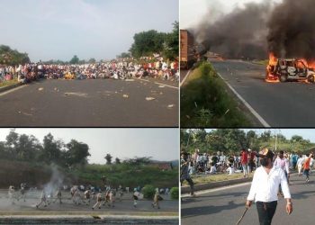 dungarpur disorder riots at nh8 highway stone pelting on police internet bann fired vehicle1