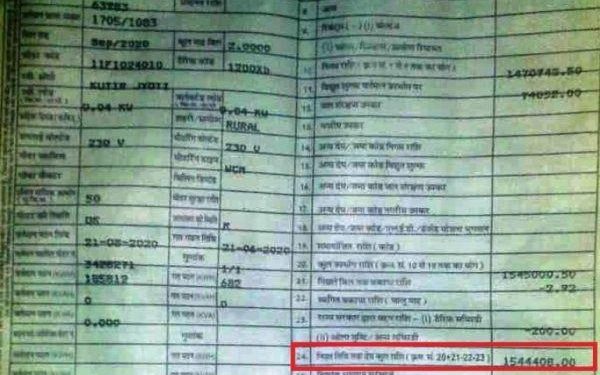 udaipur ajmer viddhyut vitran nigam send 15 lakh rs light bill to farmer of sarada
