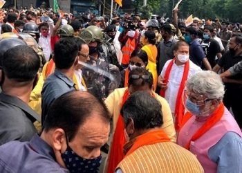 bjp protest in west bengal against worker murder in west bengal