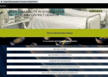 udaipur covid hospitals bed availability information website