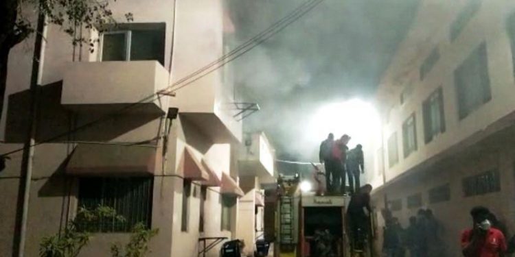 fire in map section uit udaipur