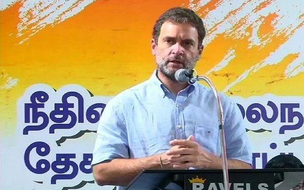 rahul gandhi said bjp or rss destroyed institution in tamilnadu