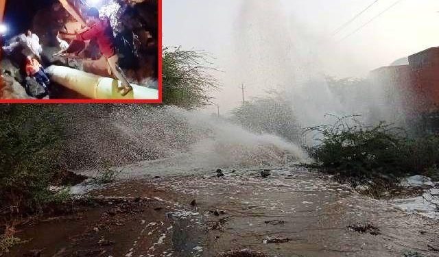 hindustan zinc sewer treatment plant water pipe line break