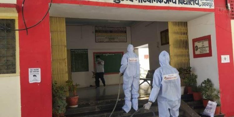 udaipur blind school 25 students corona positive at ambamata