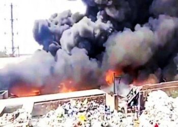 fire in scrap godown madri industrial area udaipur