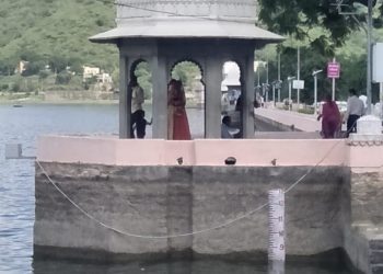 सवा आठ फीट हुआ फतेहसागर : मदार और स्वरूपसागर लिंक नहर से आवक जारी