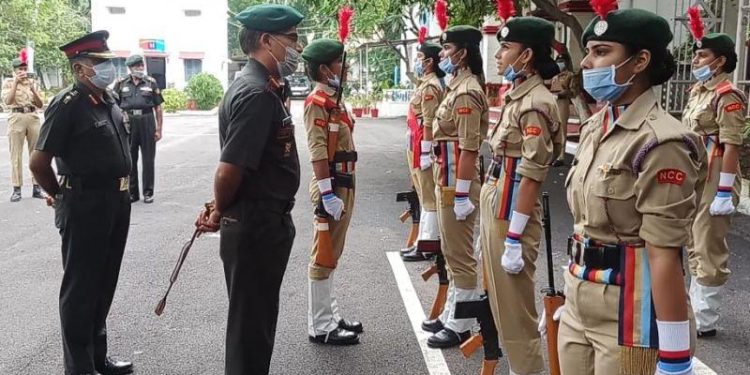 annual inspection of ncc 5 raj girls battalion in udaipur