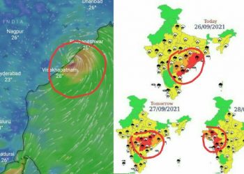 cyclone gulab in bay of bengal red alert in Odisha Andhra Pradesh and West Bengal