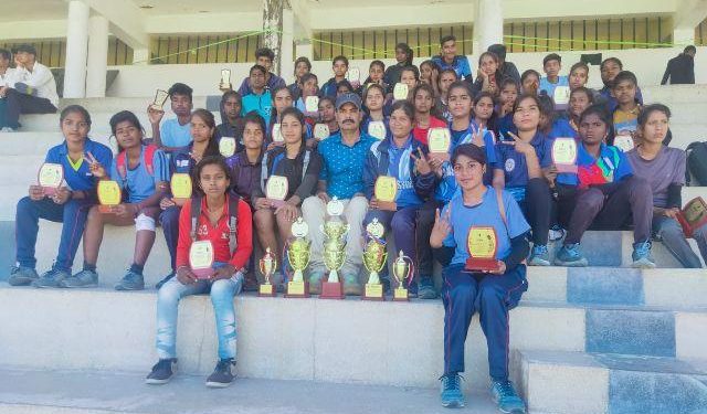 handball competition government girls school students wins championship