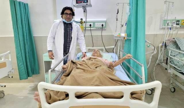 successful hip replacement surgery of 112 year old woman in ananta hospital udaipur