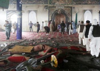 suicide bomb attack at mosque in kunduz afghanistan more than 50 dead in blast