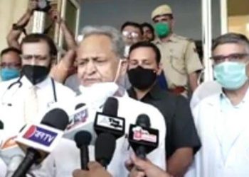 vallabhnagar by election cm ashok gehlot said to media bjp on forth number in vallabhnagar