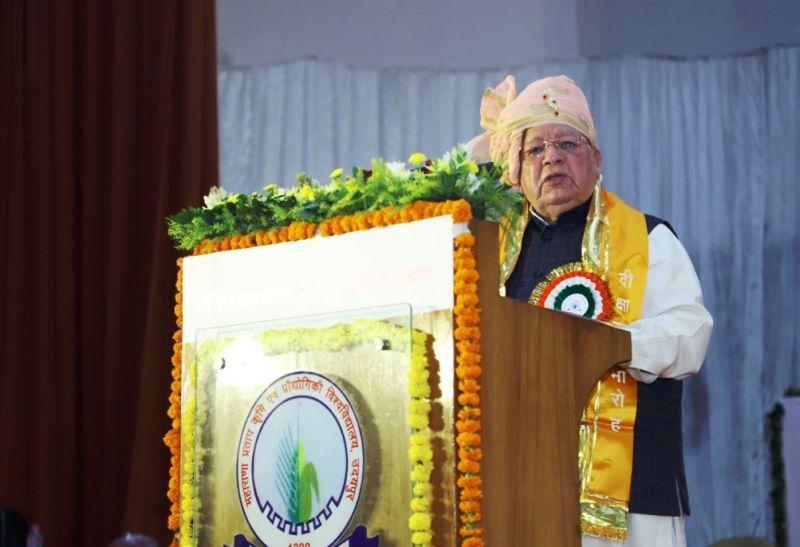 rajasthan governor kalraj mishra address convocation 2021 program MPUAT -2