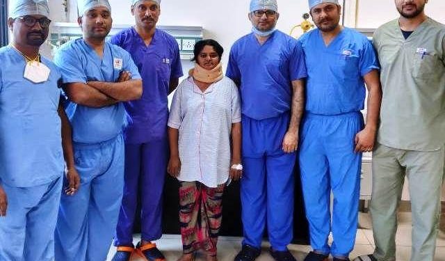 udaipur gbh general hospital doctor operation lady craniovertebral anomalies disease