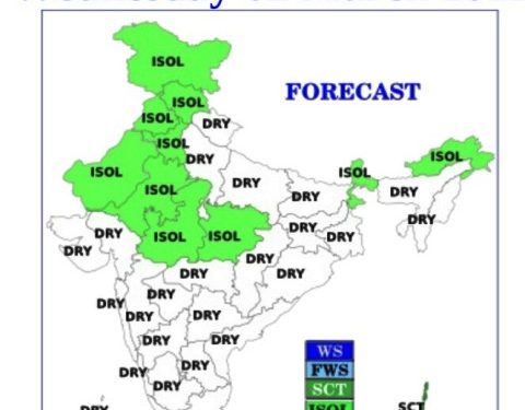 राजस्थान में बुधवार को कई जगह बारिश की संभावना