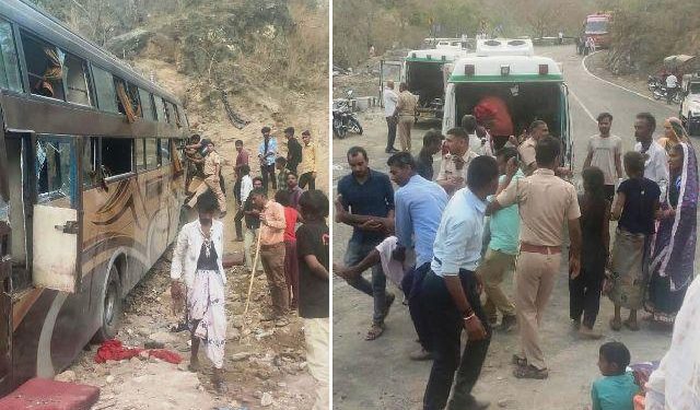 3 died 30 injured in bus accident desuri ki naal rajsamand