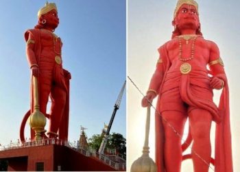 PM Narendra Modi unveiled 108-feet statue of Lord Hanuman in Morbi gujarat