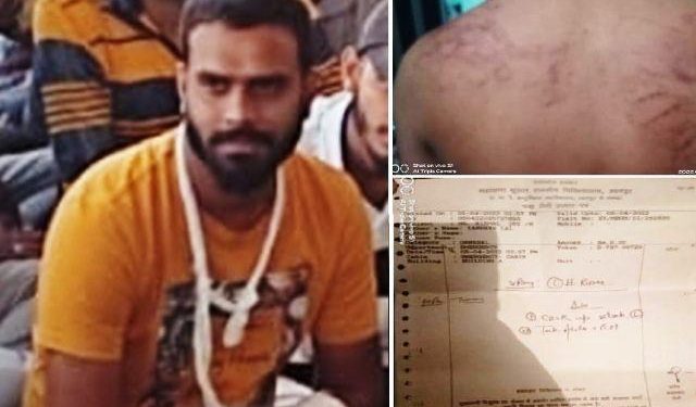 udaipur sayra police station 5 constables suspended due to brutal beating case