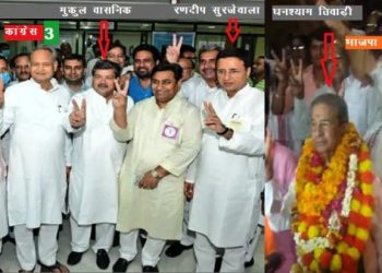 rajasthan rajya sabha election 2022 congress won 3 seats and bjp 1 seat