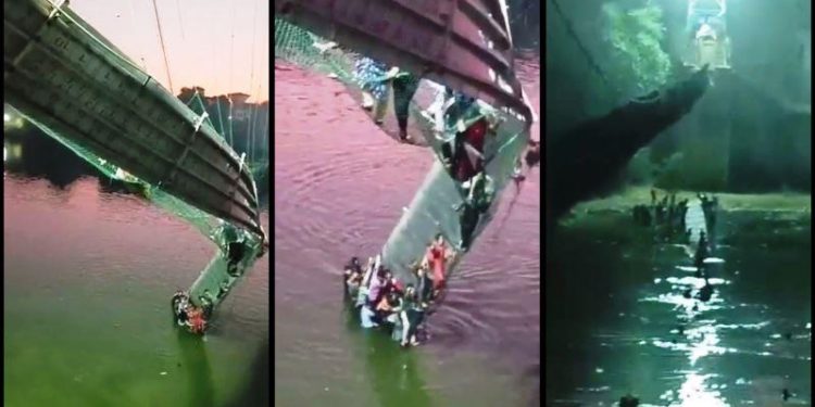 cable suspension bridge collapsed in morbi gujarat