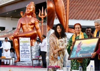 india vice president jagdeep dhankhar visit world highest shiv pratima vishwas swaroopam statue of belief in nathdwara -1