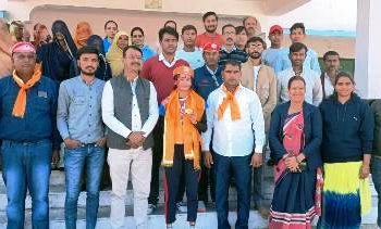 National volleyball player Sangeeta was greeted on reaching the village fiyavadi rajsamand