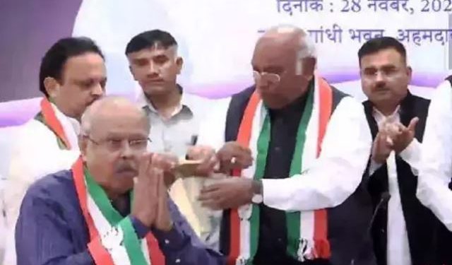 gujarat bjp ex minister senior leader jai narayan vyas joins congress