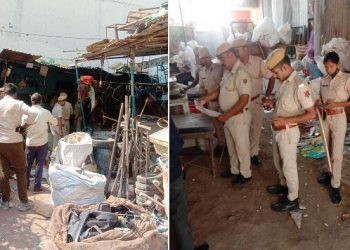 udaipur police raid at scrap godowns