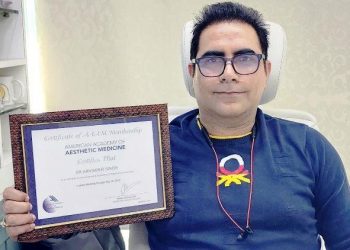 arth group doctor arvinder singh get membership of american association of aesthetic medicine