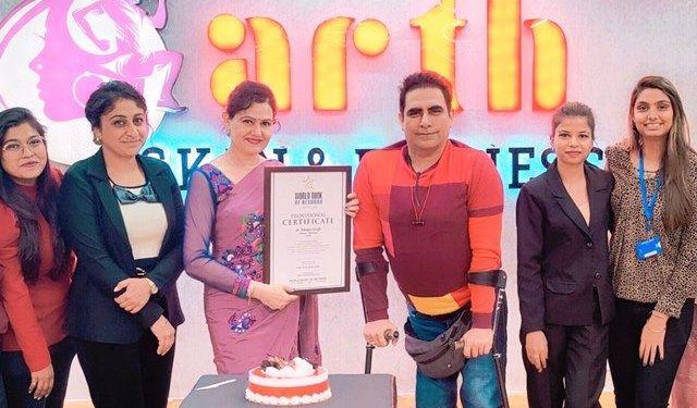 arth skin doctor deepa singh create world book of record