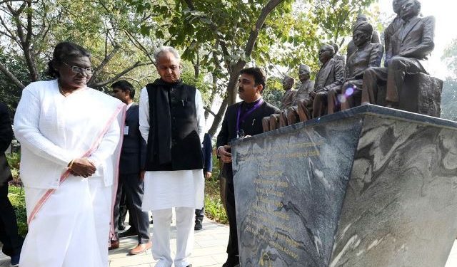 indian president rajasthan two days visit inaugurates first samvidhan park
