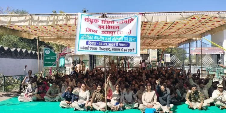 rajasthan forest department employee protest