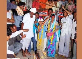 holi festival ritual of two boys marriage in banswara vagad area rajasthan