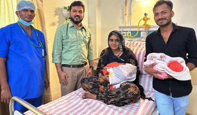 seven month immature twins treatment in gbh general hospital udaipur