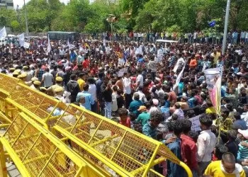 udaipur bheel samaj protest and demand capital punishment for accused of minor rape murder case mavli -2