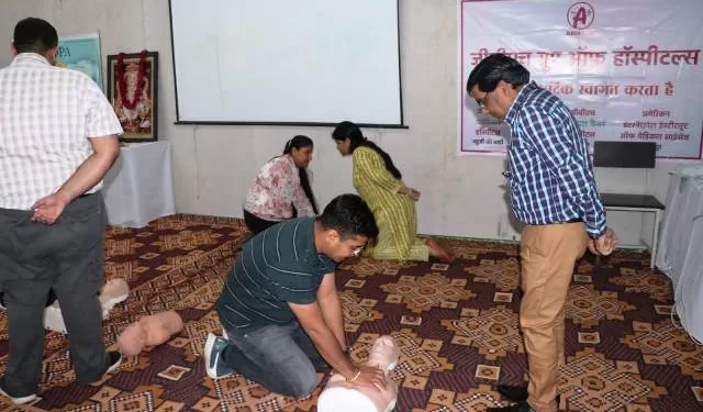 workshop on cpr techniques in gbh general hospital udaipur