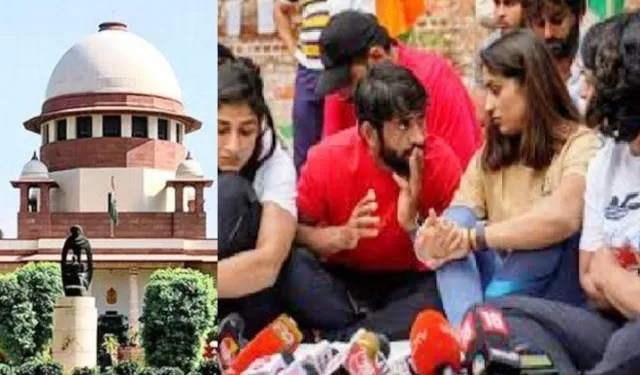 wrestler protest supreme court issued notice to delhi police on vinesh phogat sakshi malik plea